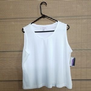 Allison Daley White Tank Top SIZE: P